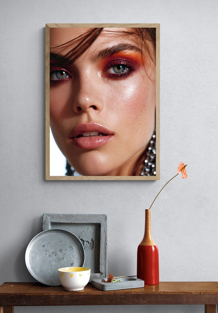 Editorial Beauty Portrait Poster. — room view 3