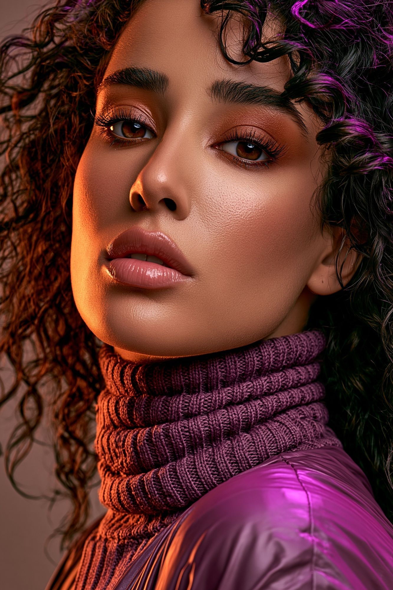 Neon Portrait Fashion Poster. poster detail