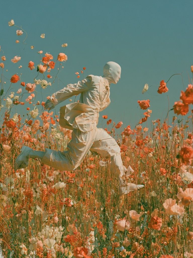 Dreamlike Flower Field Print. poster detail