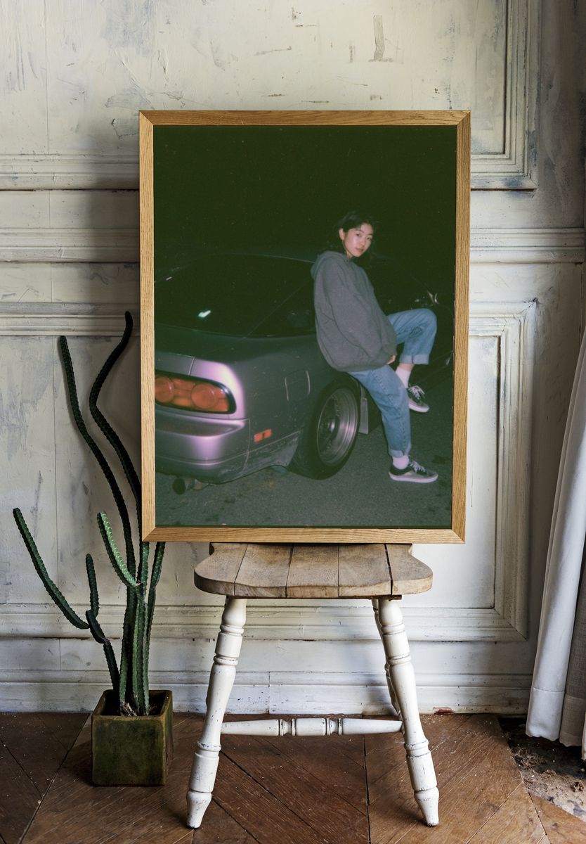 Night Car Portrait Photography Poster. room preview