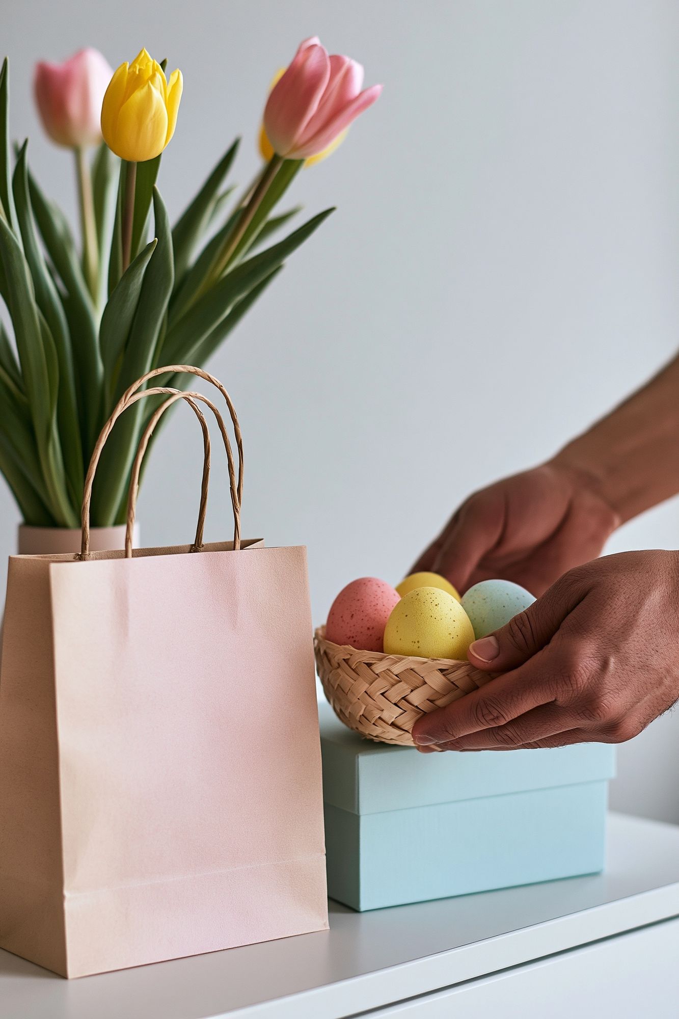 Pastel Easter Still Life Photography Poster. poster — photography art