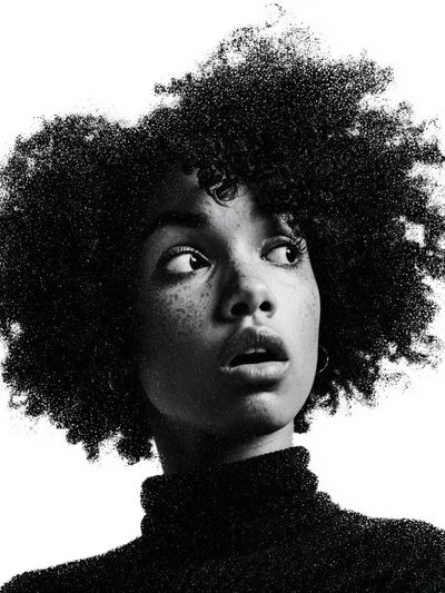 Monochrome Portrait Photography Poster.