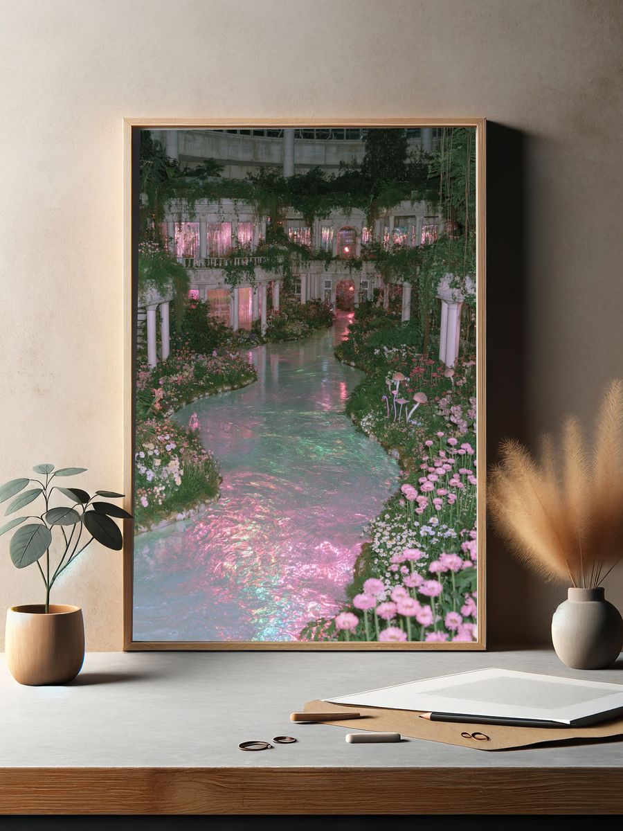 Enchanted Garden Atrium Photography Poster. — room view 2