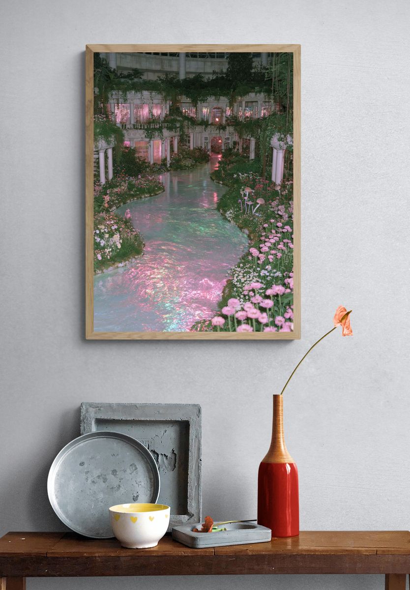 Enchanted Garden Atrium Photography Poster. — room view 3