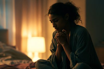 Contemplative Woman Portrait Print.
