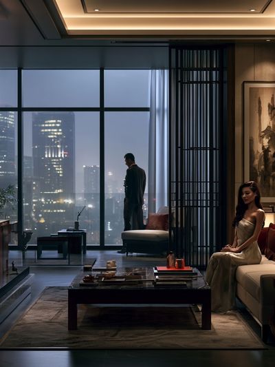 Luxury Penthouse Interior Photography Poster. poster
