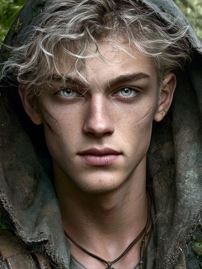 Forest Hooded Portrait Print. poster