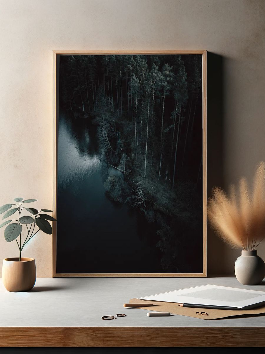 Aerial view dark forest Nuremberg. — room view 2
