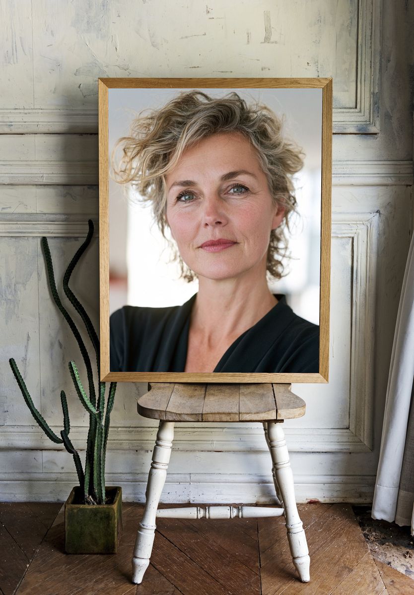 Confident Woman Portrait Print. room preview