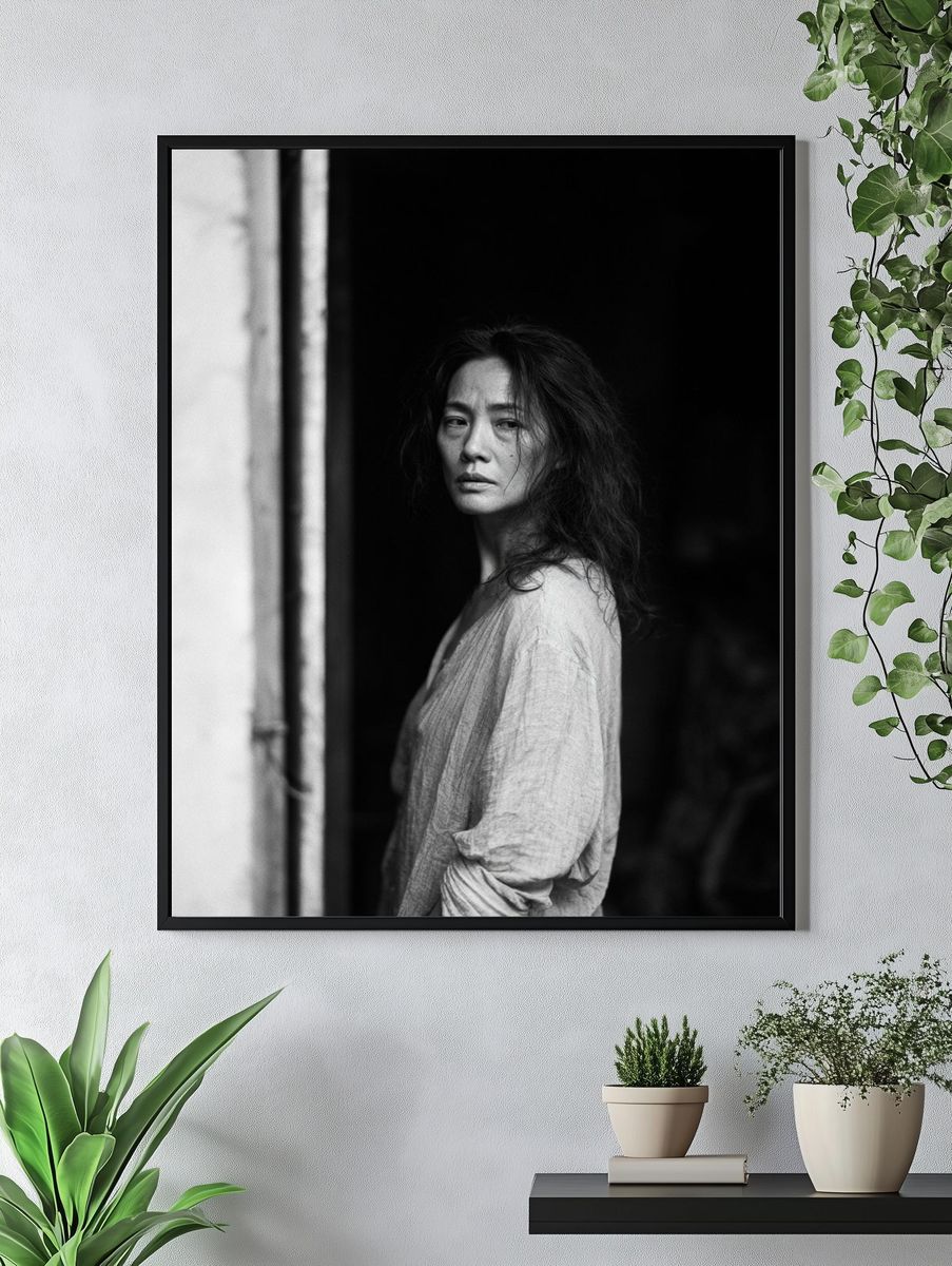 Moody Woman Portrait Photography Poster. — room view 4
