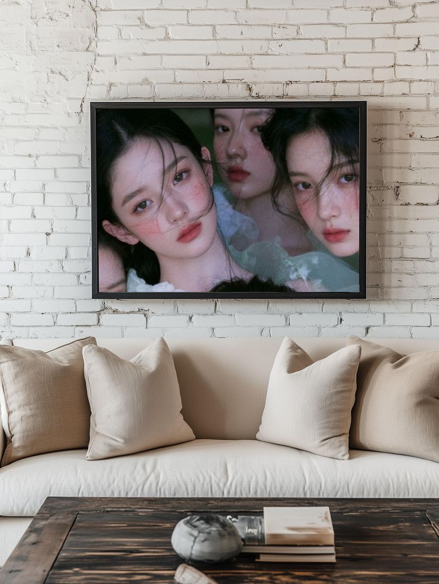 Dreamy Portrait Collage Poster. — room view 1