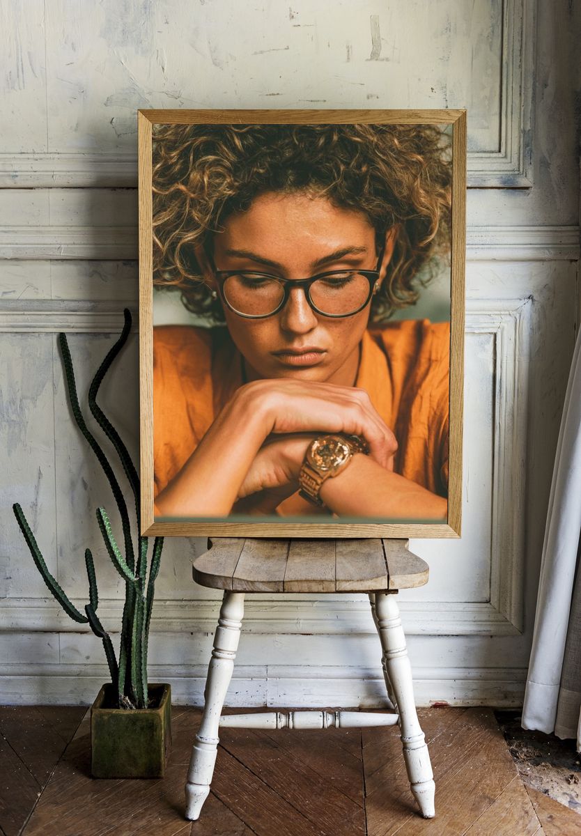Contemplative Portrait Photography Poster. — room view 1