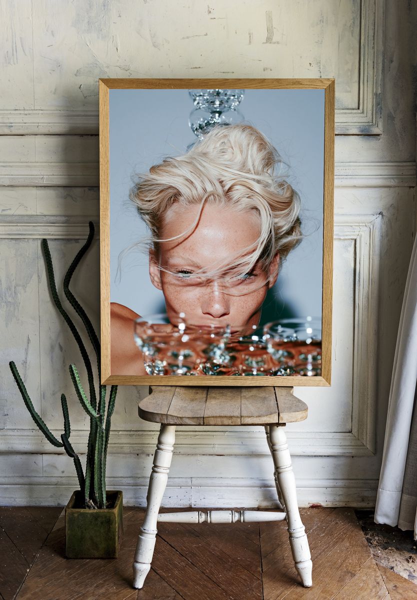 Blonde Portrait Photography Poster. — room view 1