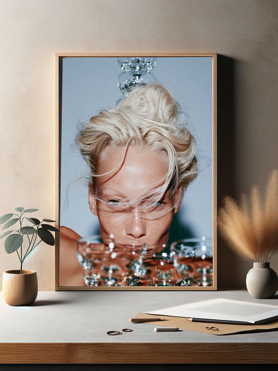 Blonde Portrait Photography Poster. — room view 2