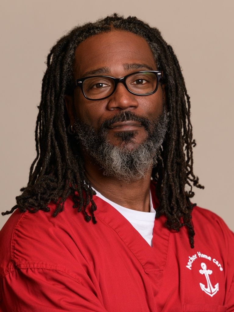 Portrait in Red Scrubs Photography Poster. poster — photography art