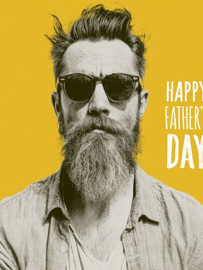 Happy Father’s Day Portrait Poster. poster — photography art