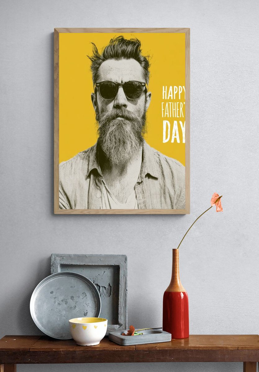 Happy Father’s Day Portrait Poster. — room view 3
