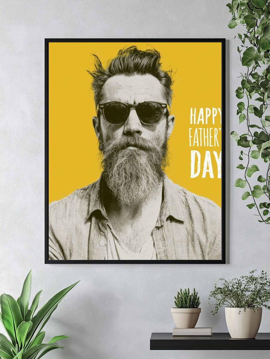 Happy Father’s Day Portrait Poster. — room view 4