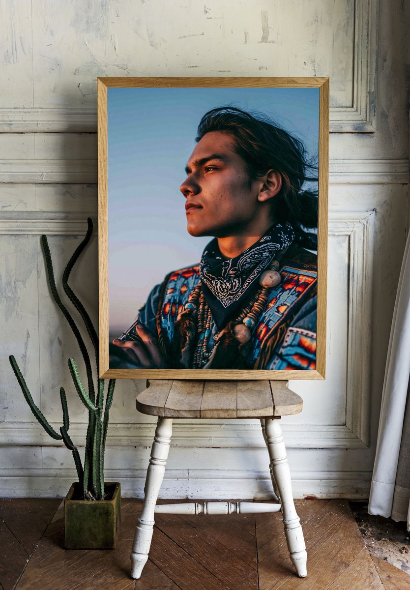 Native Portrait Photography Poster. room preview