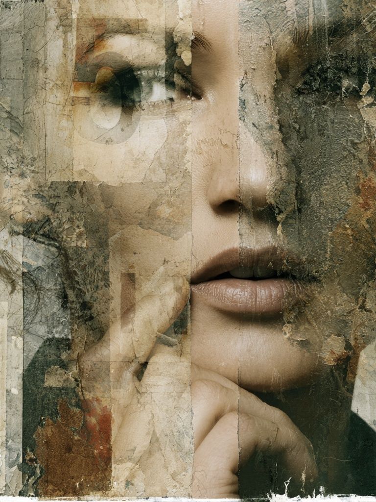 Textured Woman Portrait Print. poster — photography art