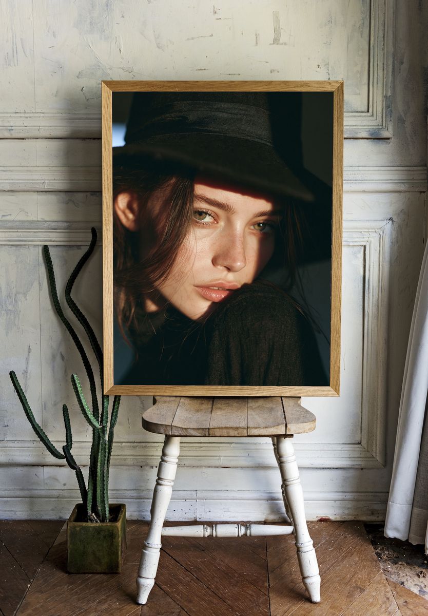 Moody Portrait Photography Poster. — room view 1