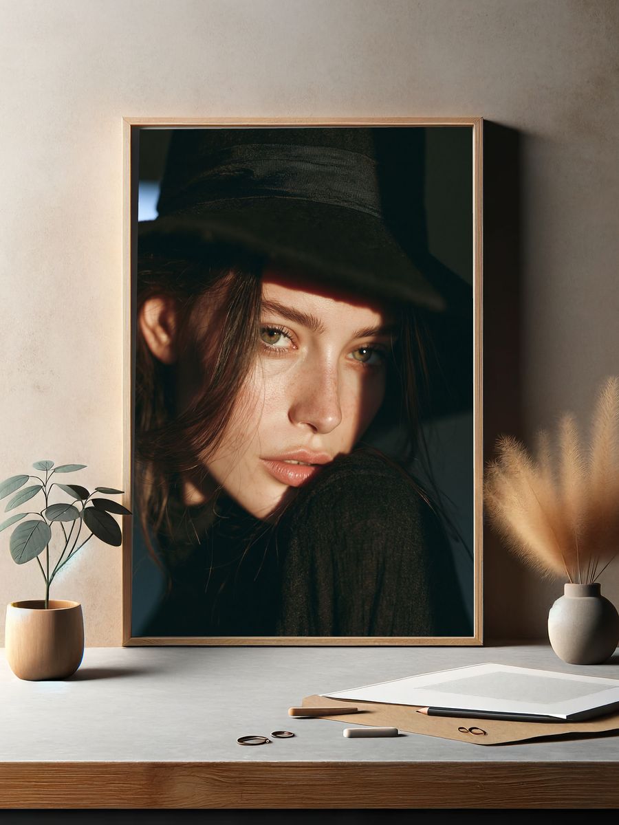 Moody Portrait Photography Poster. — room view 2