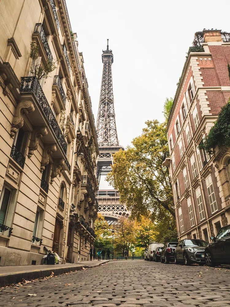 Eiffel Tower in Autumn — Photography Print. poster detail