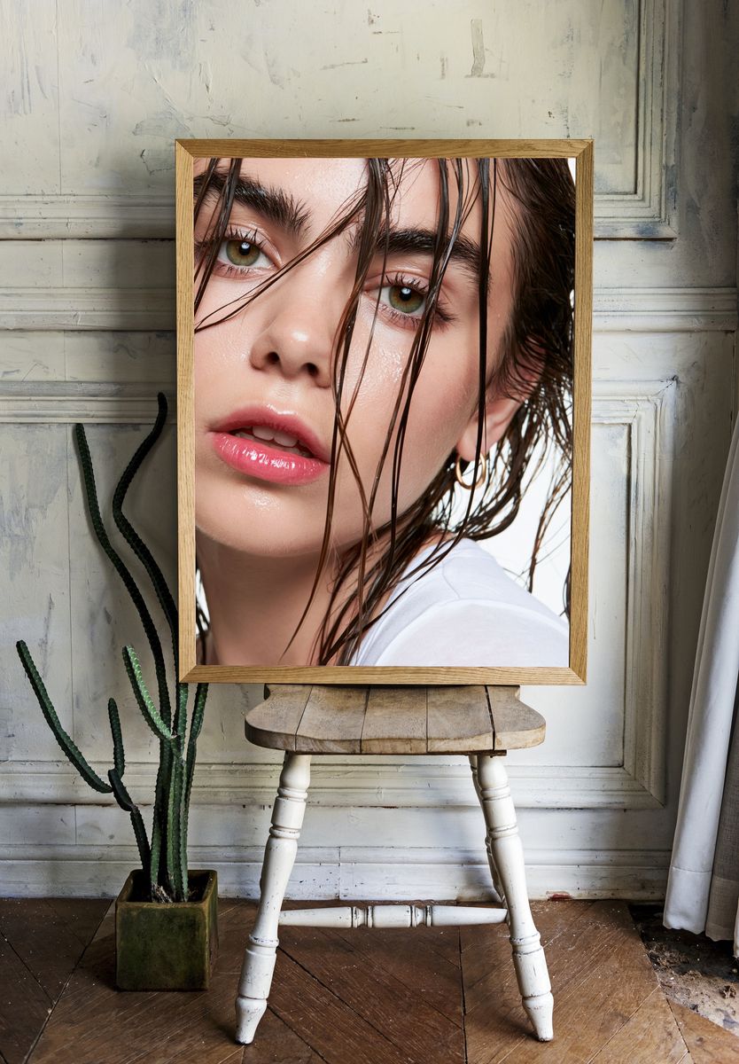Wet Hair Portrait Photography Poster. — room view 1