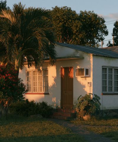 Sunlit Tropical House Photography Poster. poster print
