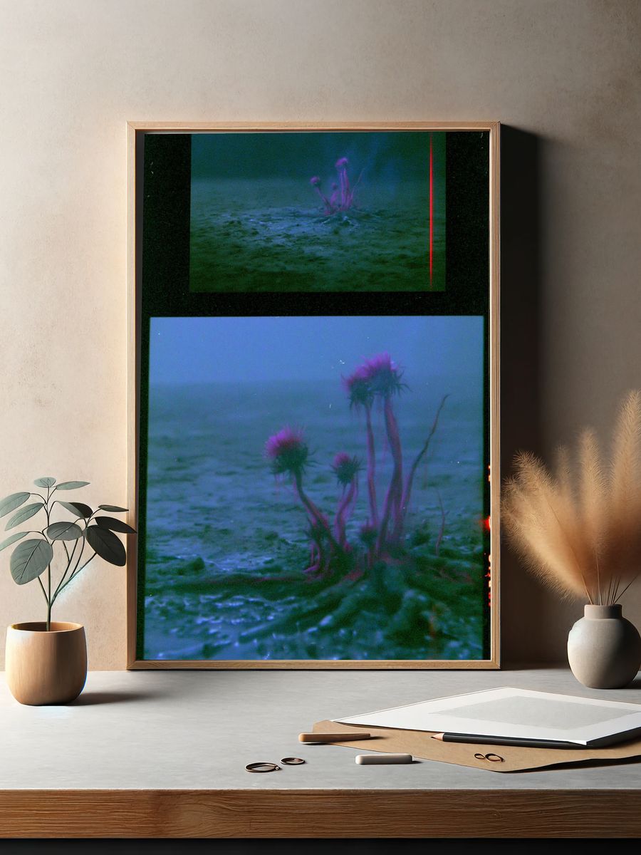 Dreamy Sea Thistle Photography Print. — room view 2