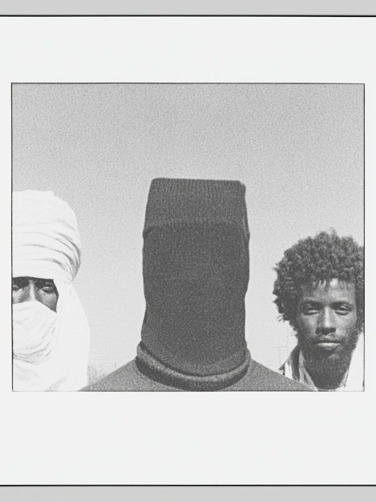 Three Figures Black-White Poster. poster — photography art