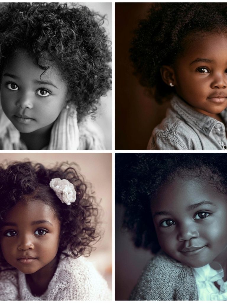 Curly Child Portrait Photography Poster. poster — photography art