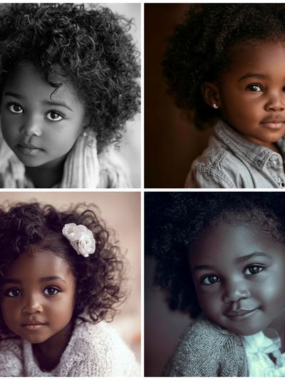 Curly Child Portrait Photography Poster. poster