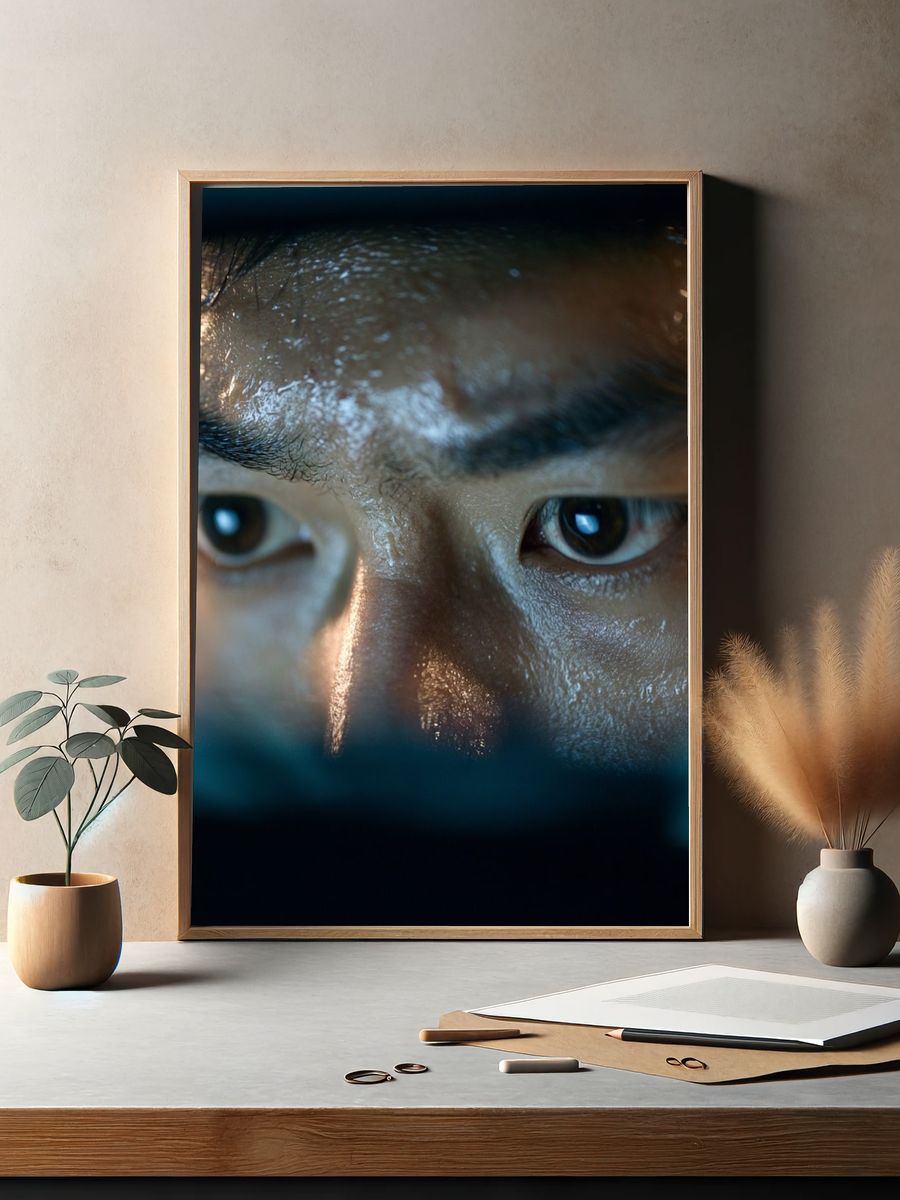 Intense Eyes Portrait Poster. — room view 2
