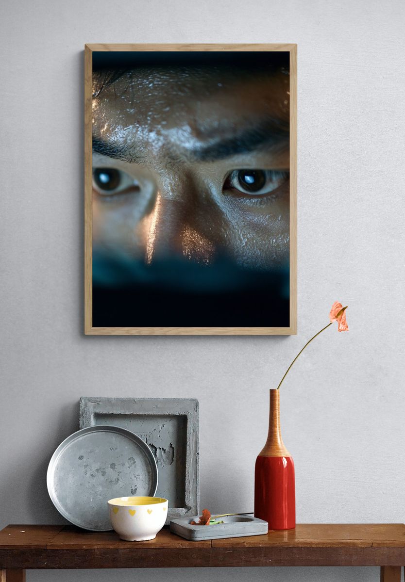 Intense Eyes Portrait Poster. — room view 3