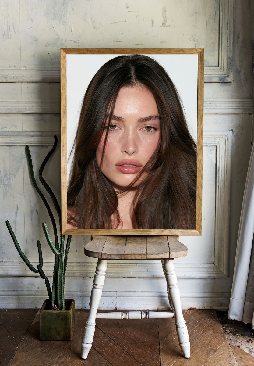 Minimalist Beauty Portrait Poster. — room view 1