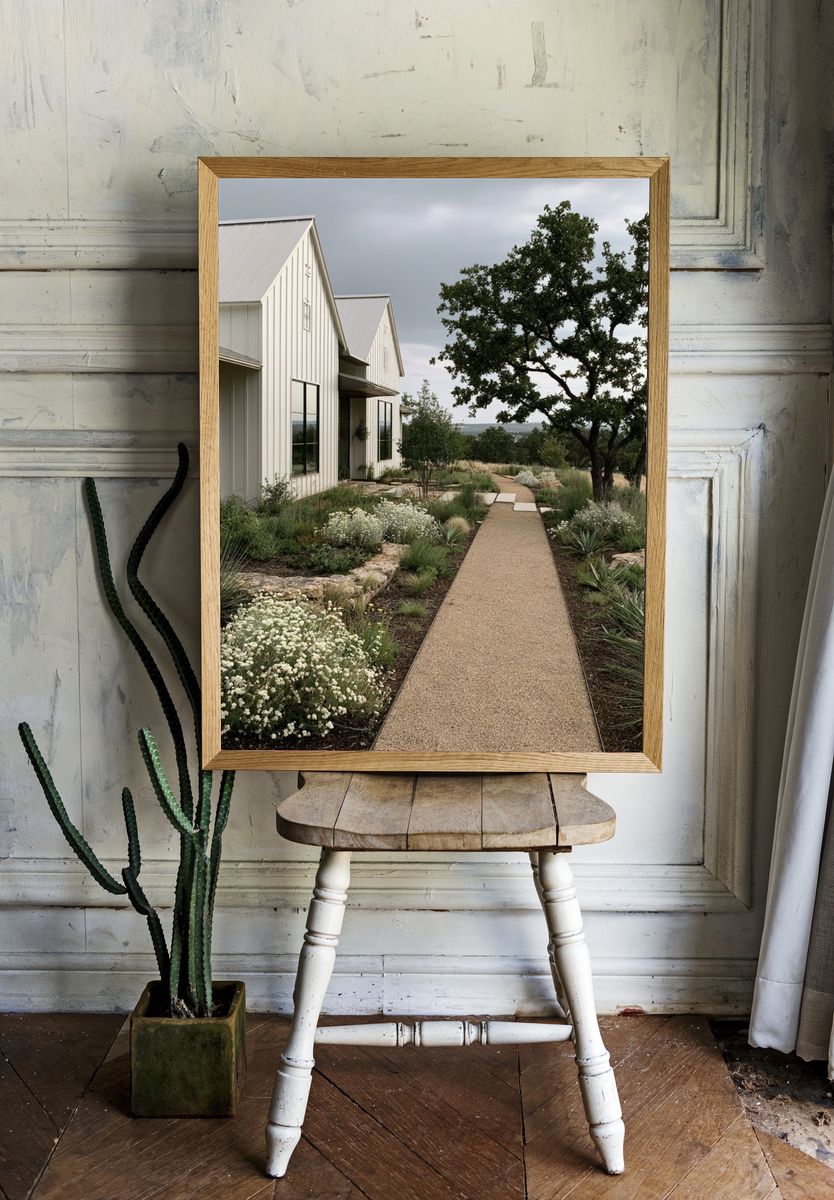Modern Farmhouse Garden Path Print. room preview
