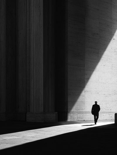 Solitary Figure in Light Photography Poster. poster