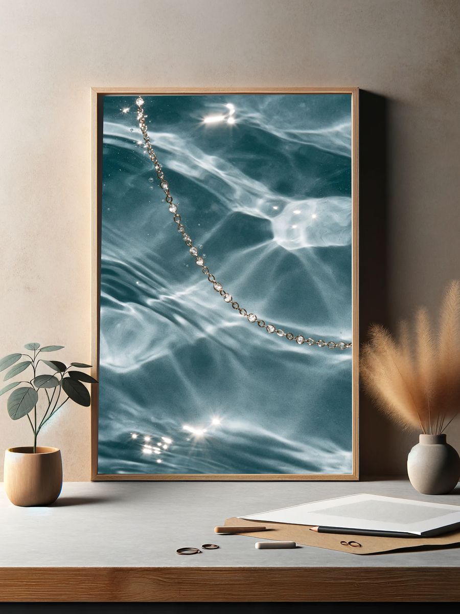 Crystal Chain Water Poster. — room view 2