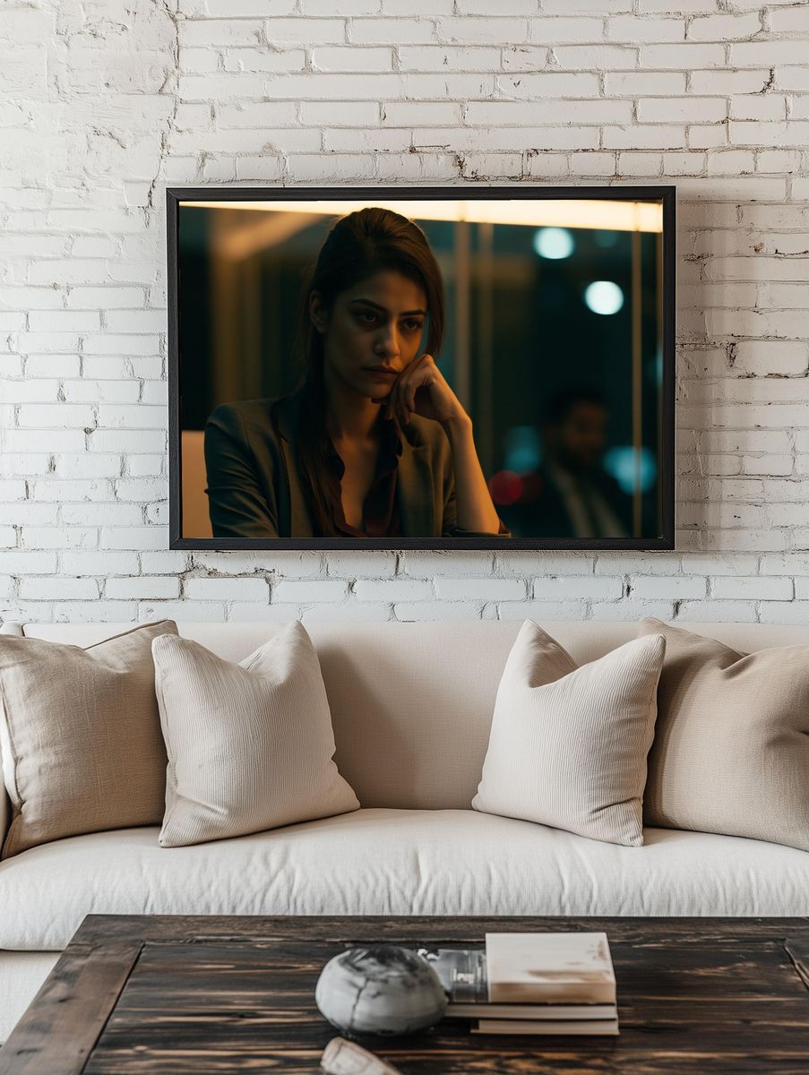 Moody Woman Portrait Photography Poster. room preview