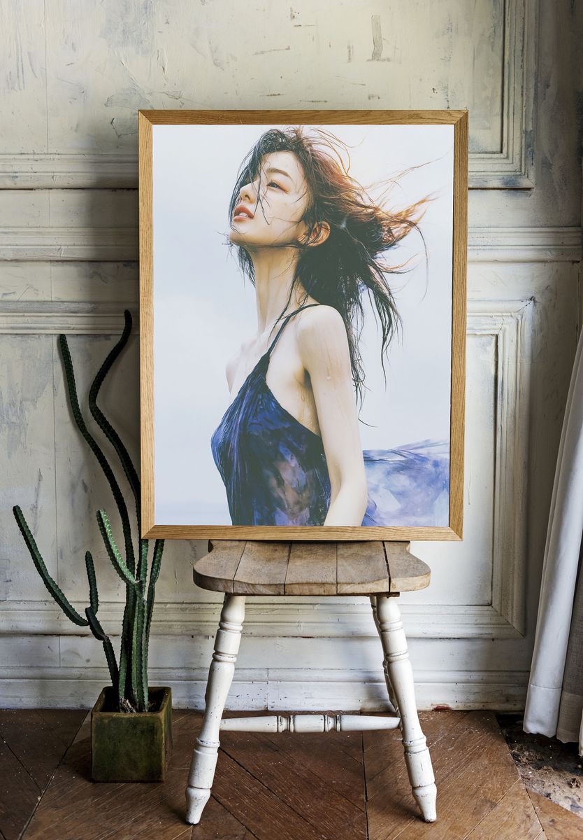 Windblown Portrait Photography Poster. room preview