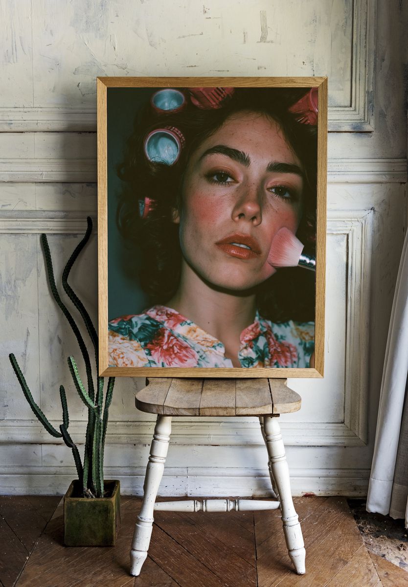 Vintage Beauty Portrait Poster. — room view 1