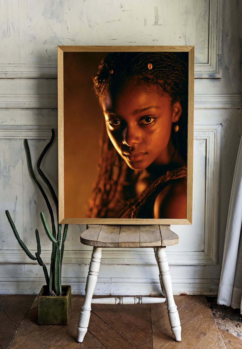 Golden Portrait Photography Poster. — room view 1