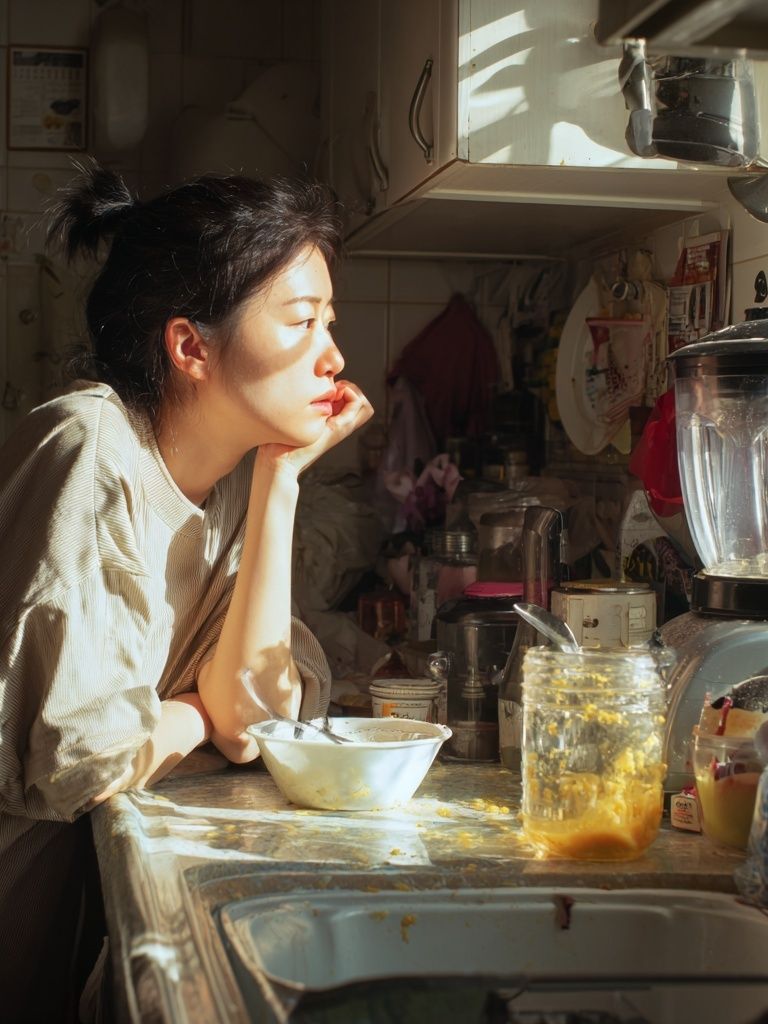 Sunlit Kitchen Portrait Print. poster detail