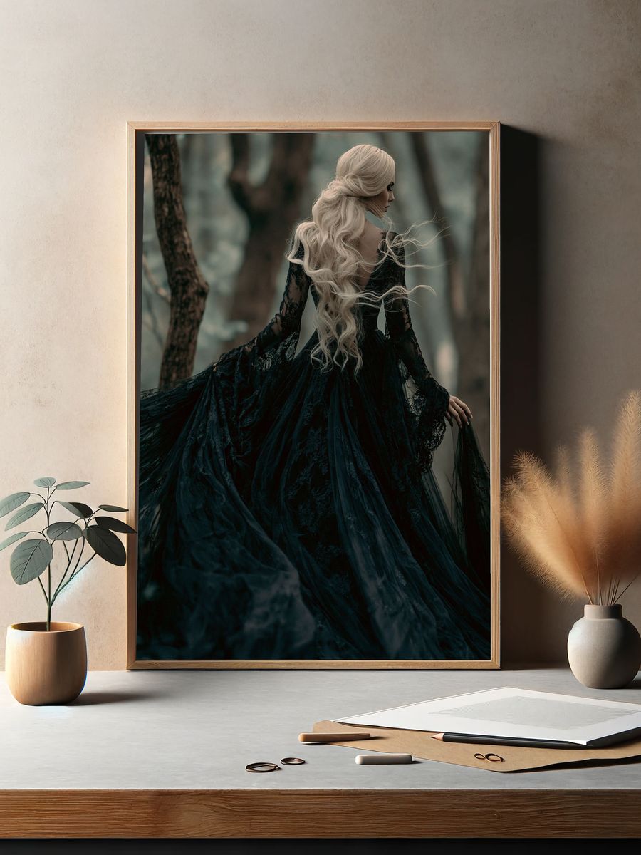 Gothic Forest Portrait Poster. — room view 2