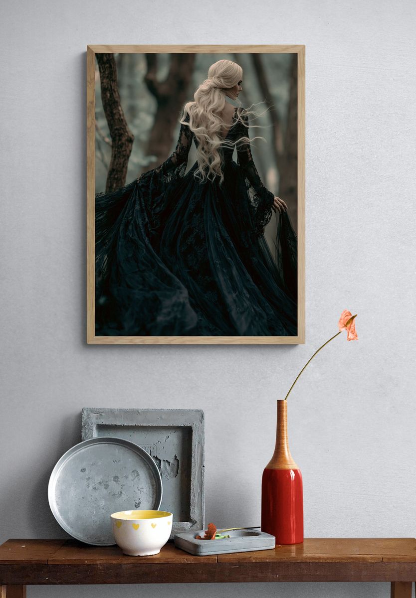 Gothic Forest Portrait Poster. — room view 3