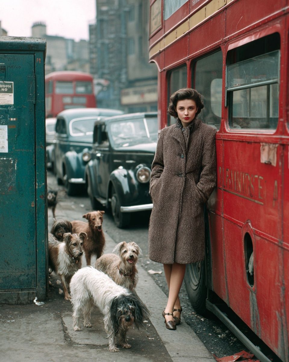Vintage Street Scene Photography Poster. poster detail