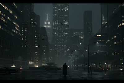 Noir City Skyline Photography Poster.