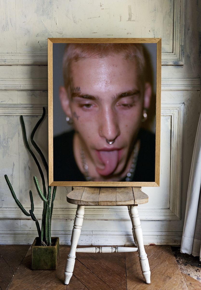 Punk Portrait Close-Up Poster. room preview