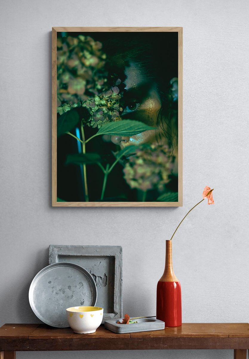 Floral Veil Portrait Print. — room view 3